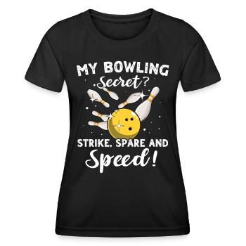 Spare Bowling Slow - Women's Functional T-Shirt - black - Front - AI Model Female 172 light (172cm)