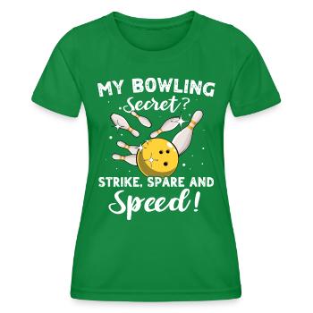 Pièce de rechange Bowling Slow - T-shirt sport Femme - vert - Devant - AI Model Female 172 dark (172cm)