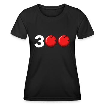 Bowling 300 Bowler - Frauen Funktions-T-Shirt - Schwarz - Vorne - AI Model Female 172 light (172cm)