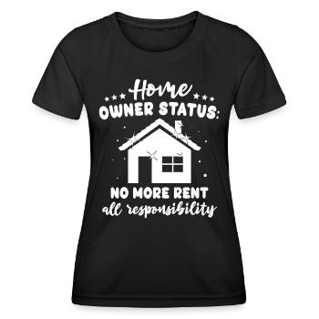 Hausbesitzer Homeowner - Frauen Funktions-T-Shirt - Schwarz - Vorne - AI Model Female 172 light (172cm)