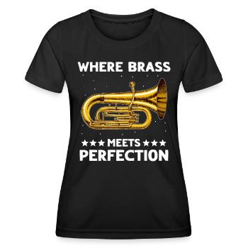 Mellophone Musician - Women's Functional T-Shirt - black - Front - AI Model Female 172 light (172cm)