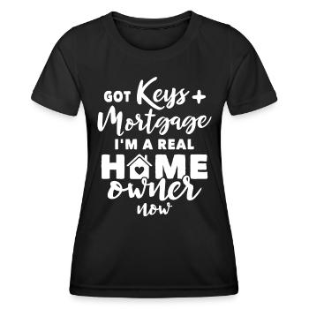 Homeowner New Home - Frauen Funktions-T-Shirt - Schwarz - Vorne - AI Model Female 172 light (172cm)
