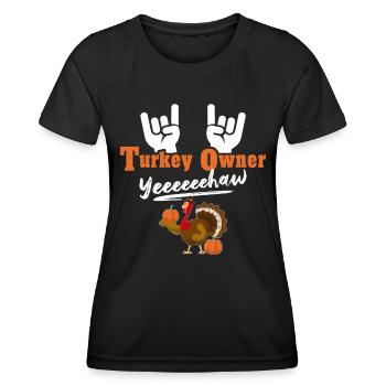 Truthahn Turkey - Women's Functional T-Shirt - black - Front - AI Model Female 172 light (172cm)