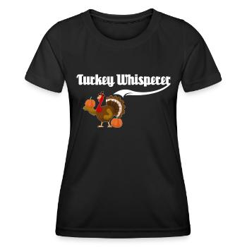 Dinde Thanksgiving - T-shirt sport Femme - noir - Devant - AI Model Female 172 light (172cm)