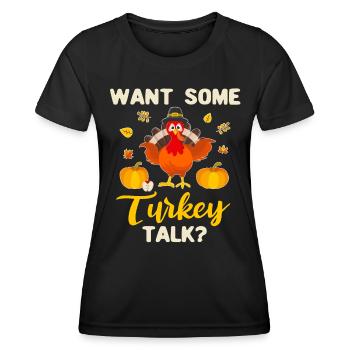 Truthahn Turkey - Women's Functional T-Shirt - black - Front - AI Model Female 172 light (172cm)