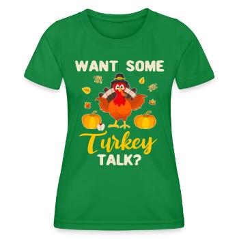 Truthahn Turkey - Frauen Funktions-T-Shirt - Kelly Green - Vorne - AI Model Female 172 dark (172cm)