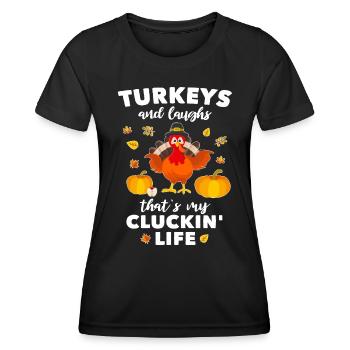Truthahn Turkey - Women's Functional T-Shirt - black - Front - AI Model Female 172 light (172cm)