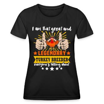 Truthahn - Frauen Funktions-T-Shirt - Schwarz - Vorne - AI Model Female 172 light (172cm)