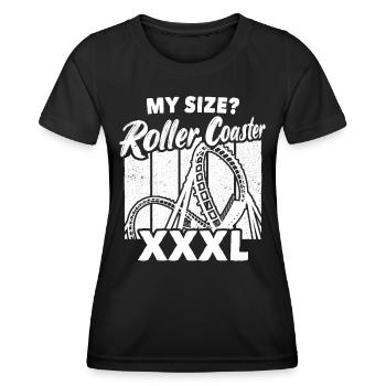 Achterbahn Roller Coaster - Women's Functional T-Shirt - black - Front - AI Model Female 172 light (172cm)