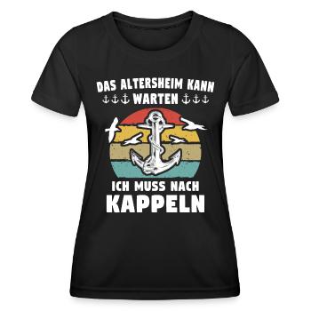 Kappeln Sprüche - Frauen Funktions-T-Shirt - Schwarz - Vorne - AI Model Female 172 light (172cm)