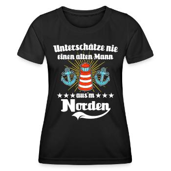 Nordener Männer - Frauen Funktions-T-Shirt - Schwarz - Vorne - AI Model Female 172 light (172cm)