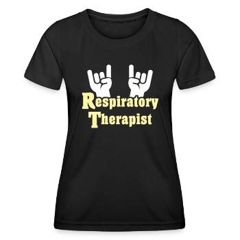 Respiratory Therapist Respiratory Therapy - Women's Functional T-Shirt - black - Front - AI Model Female 172 light (172cm)