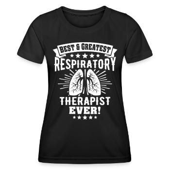 Respiratory Therapist - Women's Functional T-Shirt - black - Front - AI Model Female 172 light (172cm)