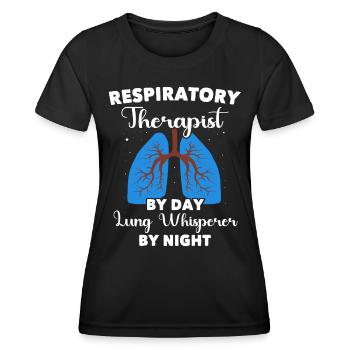 Respiratory Therapist Respiratory Therapy - Women's Functional T-Shirt - black - Front - AI Model Female 172 light (172cm)