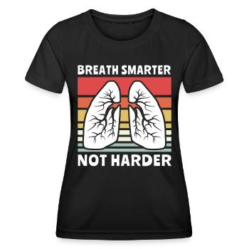 Atemtherapeut Lunge - Frauen Funktions-T-Shirt - Schwarz - Vorne - AI Model Female 172 light (172cm)