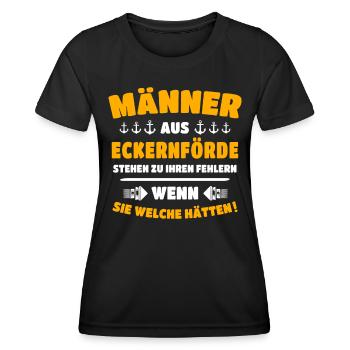 Eckernförde Mann Eckernförder Männer - Frauen Funktions-T-Shirt - Schwarz - Vorne - AI Model Female 172 light (172cm)