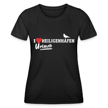 Heiligenhafen Liebe Heiligenhafener - Frauen Funktions-T-Shirt - Schwarz - Vorne - AI Model Female 172 light (172cm)
