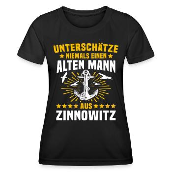 Zinnowitz Unterschätze Zinnowitzer Mann - Frauen Funktions-T-Shirt - Schwarz - Vorne - AI Model Female 172 light (172cm)