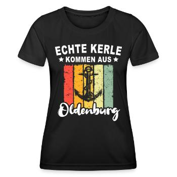 Oldenburg Sprüche Oldenburger - Frauen Funktions-T-Shirt - Schwarz - Vorne - AI Model Female 172 light (172cm)