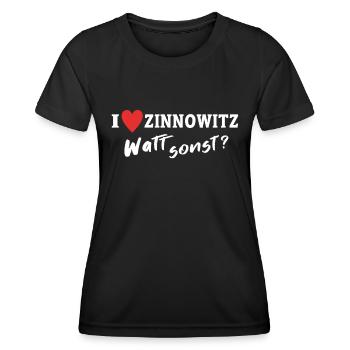 Ich Liebe Zinnowitz - Frauen Funktions-T-Shirt - Schwarz - Vorne - AI Model Female 172 light (172cm)
