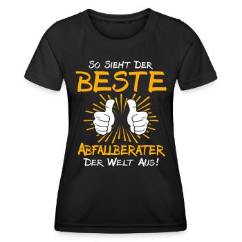 Abfallberater Geschenkidee - Frauen Funktions-T-Shirt - Schwarz - Vorne - AI Model Female 172 light (172cm)