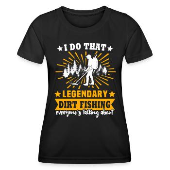 Dirt Fishing Metalldetektor - Frauen Funktions-T-Shirt - Schwarz - Vorne - AI Model Female 172 light (172cm)