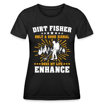 Metalldetektor - Frauen Funktions-T-Shirt - Schwarz - Vorne - AI Model Female 172 light (172cm)