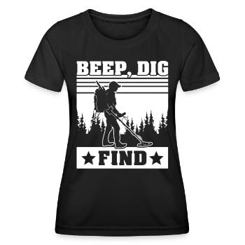Dirt Fishing - Frauen Funktions-T-Shirt - Schwarz - Vorne - AI Model Female 172 light (172cm)