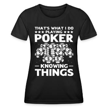 Poker Pokern - Frauen Funktions-T-Shirt - Schwarz - Vorne - AI Model Female 172 light (172cm)