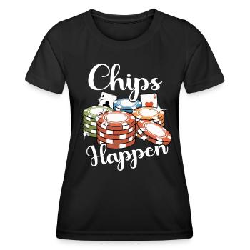 Poker Joueurs de poker - T-shirt sport Femme - noir - Devant - AI Model Female 172 light (172cm)