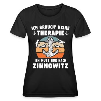 Zinnowitz Sprüche - Frauen Funktions-T-Shirt - Schwarz - Vorne - AI Model Female 172 light (172cm)