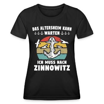 Zinnowitz Sprüche - Frauen Funktions-T-Shirt - Schwarz - Vorne - AI Model Female 172 light (172cm)