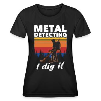 Dirt Fishing Treasure Metal Detecting - Frauen Funktions-T-Shirt - Schwarz - Vorne - AI Model Female 172 light (172cm)