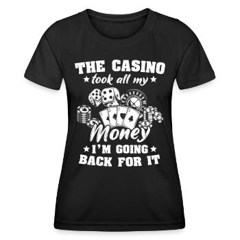 Casino Casinospieler - Frauen Funktions-T-Shirt - Schwarz - Vorne - AI Model Female 172 light (172cm)