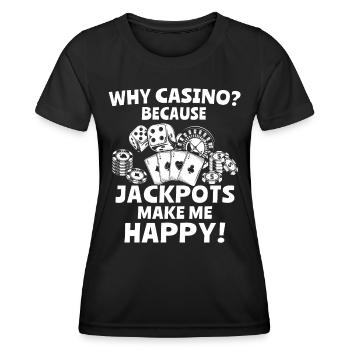 Casino - Women's Functional T-Shirt - black - Front - AI Model Female 172 light (172cm)
