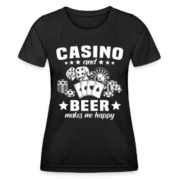 Casino Gambling - Women's Functional T-Shirt - black - Front - AI Model Female 172 light (172cm)