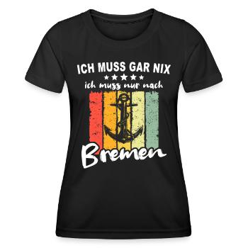 Bremen Sprüche Bremer - Frauen Funktions-T-Shirt - Schwarz - Vorne - AI Model Female 172 light (172cm)