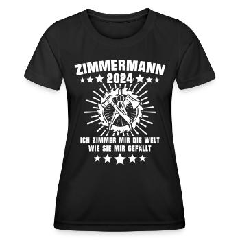 Zimmermann 2024 - Frauen Funktions-T-Shirt - Schwarz - Vorne - AI Model Female 172 light (172cm)