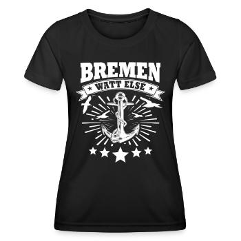 Bremen Sprüche Bremer - Frauen Funktions-T-Shirt - Schwarz - Vorne - AI Model Female 172 light (172cm)