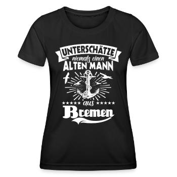 Bremen Sprüche Bremer - Frauen Funktions-T-Shirt - Schwarz - Vorne - AI Model Female 172 light (172cm)