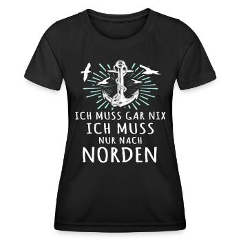 Norden Sprüche Nordener - Frauen Funktions-T-Shirt - Schwarz - Vorne - AI Model Female 172 light (172cm)