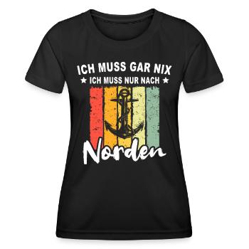 Norden Sprüche Nordener - Frauen Funktions-T-Shirt - Schwarz - Vorne - AI Model Female 172 light (172cm)