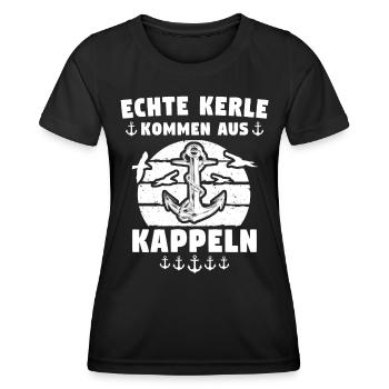 Kappeln Sprüche Kappelner - Frauen Funktions-T-Shirt - Schwarz - Vorne - AI Model Female 172 light (172cm)