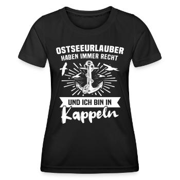 Kappeln Sprüche Kappelner - Frauen Funktions-T-Shirt - Schwarz - Vorne - AI Model Female 172 light (172cm)