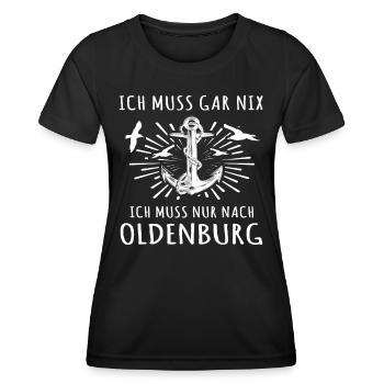 Oldenburg Sprüche Oldenburger - Frauen Funktions-T-Shirt - Schwarz - Vorne - AI Model Female 172 light (172cm)