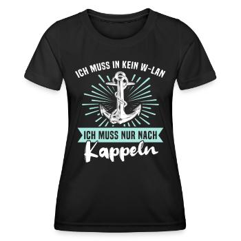 Kappeln Kappelner - Frauen Funktions-T-Shirt - Schwarz - Vorne - AI Model Female 172 light (172cm)