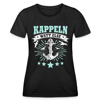 Kappeln Kappelner - Frauen Funktions-T-Shirt - Schwarz - Vorne - AI Model Female 172 light (172cm)
