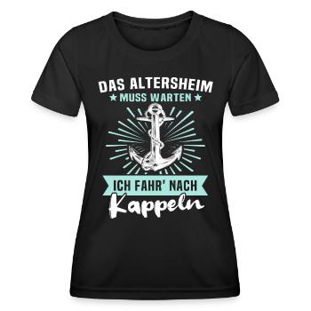 Kappeln Kappelner - Frauen Funktions-T-Shirt - Schwarz - Vorne - AI Model Female 172 light (172cm)