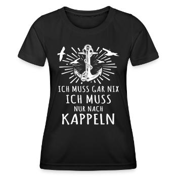 Kappeln Kappelner - Frauen Funktions-T-Shirt - Schwarz - Vorne - AI Model Female 172 light (172cm)