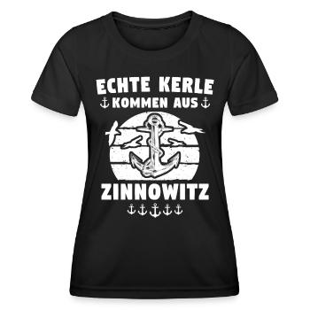 Zinnowitz - Frauen Funktions-T-Shirt - Schwarz - Vorne - AI Model Female 172 light (172cm)